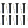 Set of 8 NGK Laser Iridium Spark Plugs & Denso Coil Boots for Deville Eldorado (1994–2004)