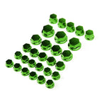 30pcs Green Plastic Hexagon Socket Screw Covers for Motorcycle