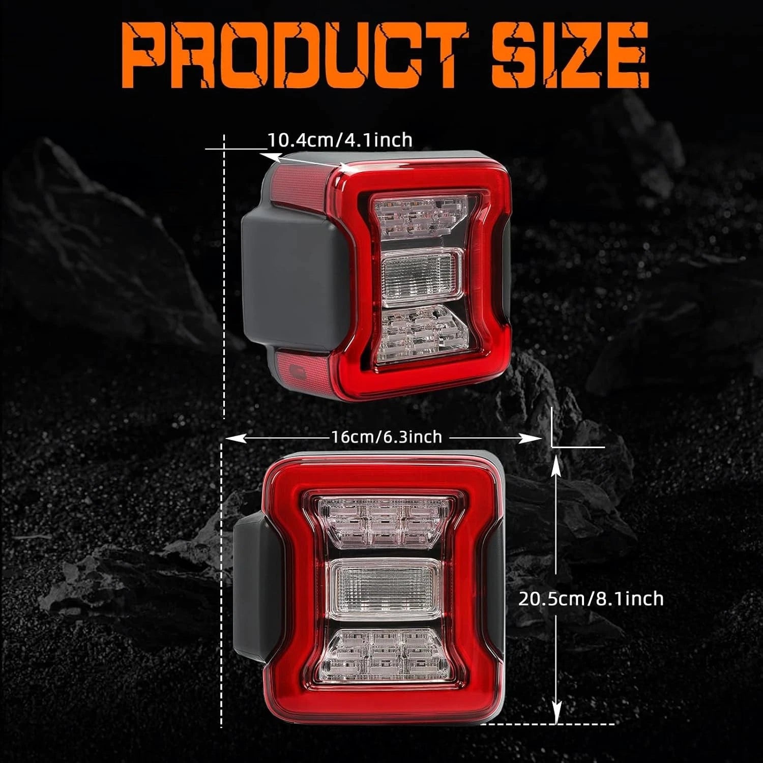 LED Tail Lights for Jeep Wrangler JK JKU (2007–2018) - Rear Brake Turn Signal Lamps Pair
