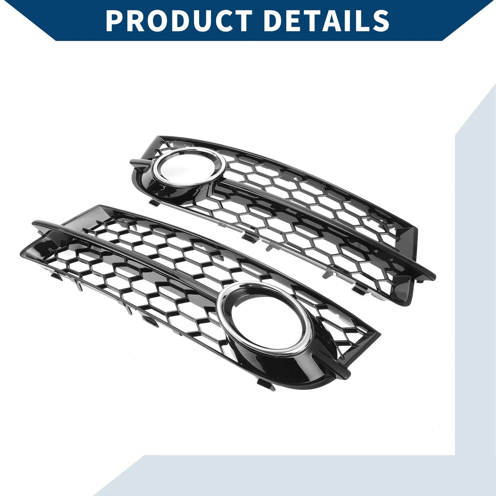 1 Pair Front Fog Light Grill for Audi TT 8J (2006–2014) No. 8J0807682/8J0807681
