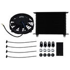 15-Row 10AN Oil Cooler with 7" Fan for Universal Modified Vehicles