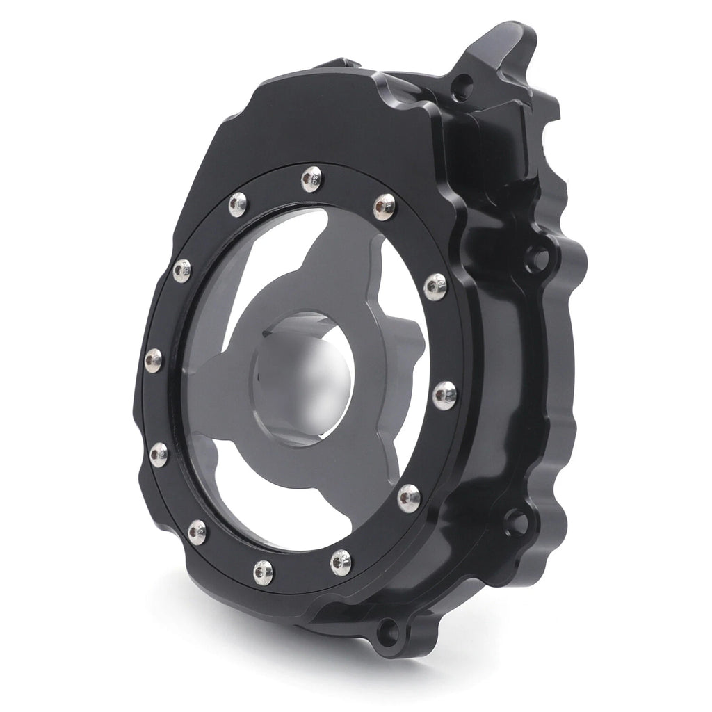 Black Clear Left Engine Stator Cover Crankcase Protector for Yamaha YZF-R1 (2015–2024)