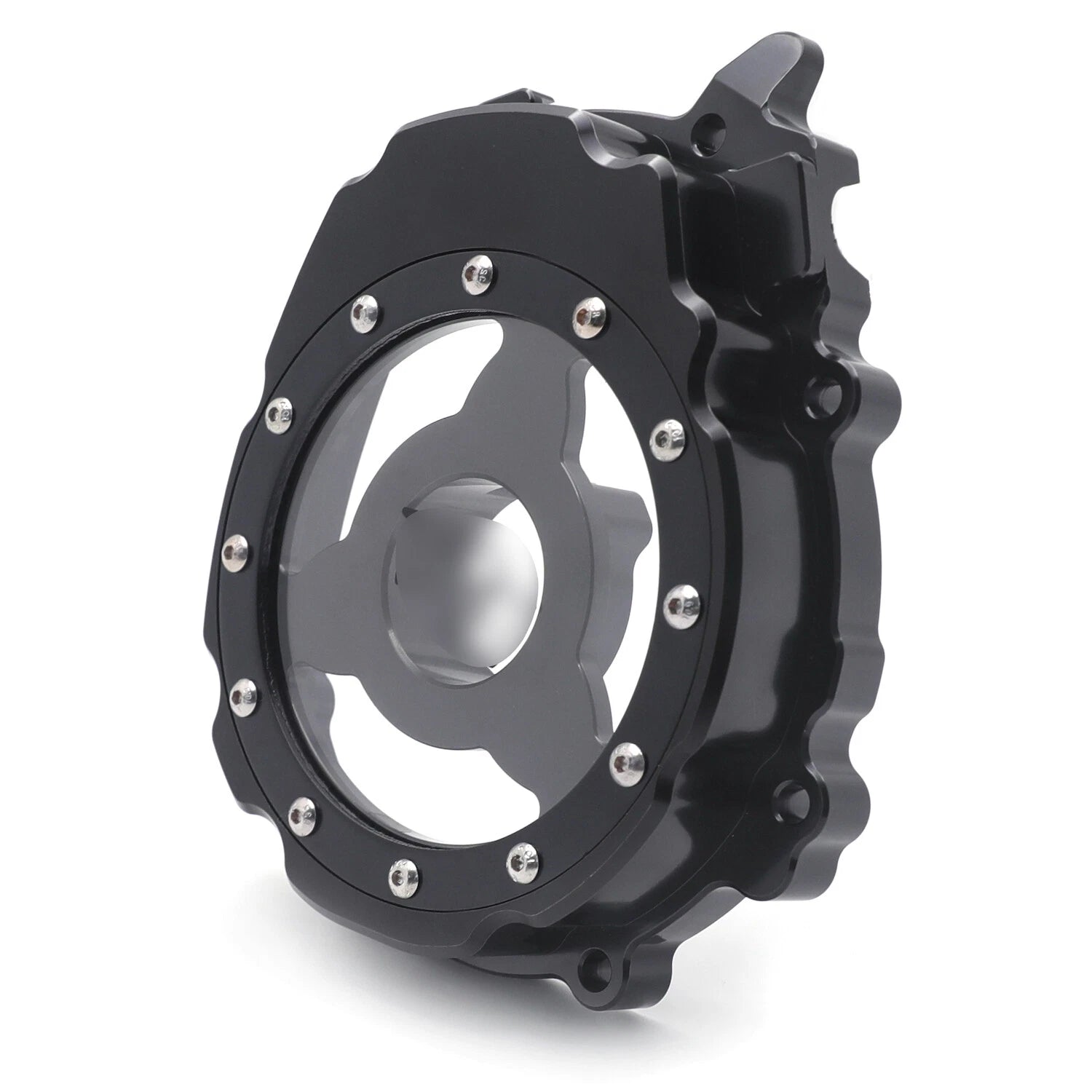 Black Clear Left Engine Stator Cover Crankcase Protector for Yamaha YZF-R1 (2015–2024)