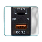 Type-C USB Car Charger Voltmeter for Toyota Land Cruiser Prado (2003–2009)
