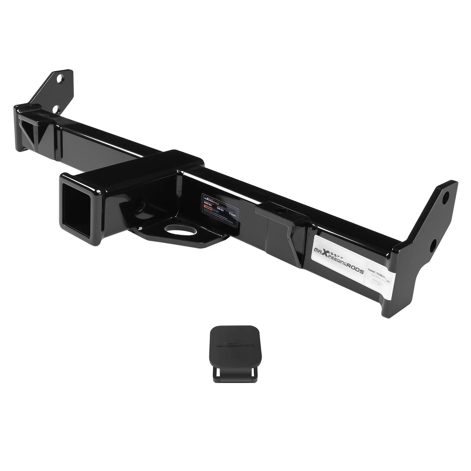 Front Mount Trailer Hitch 2-In Receiver and Bolts for Jeep Wrangler JK (2007–2018)