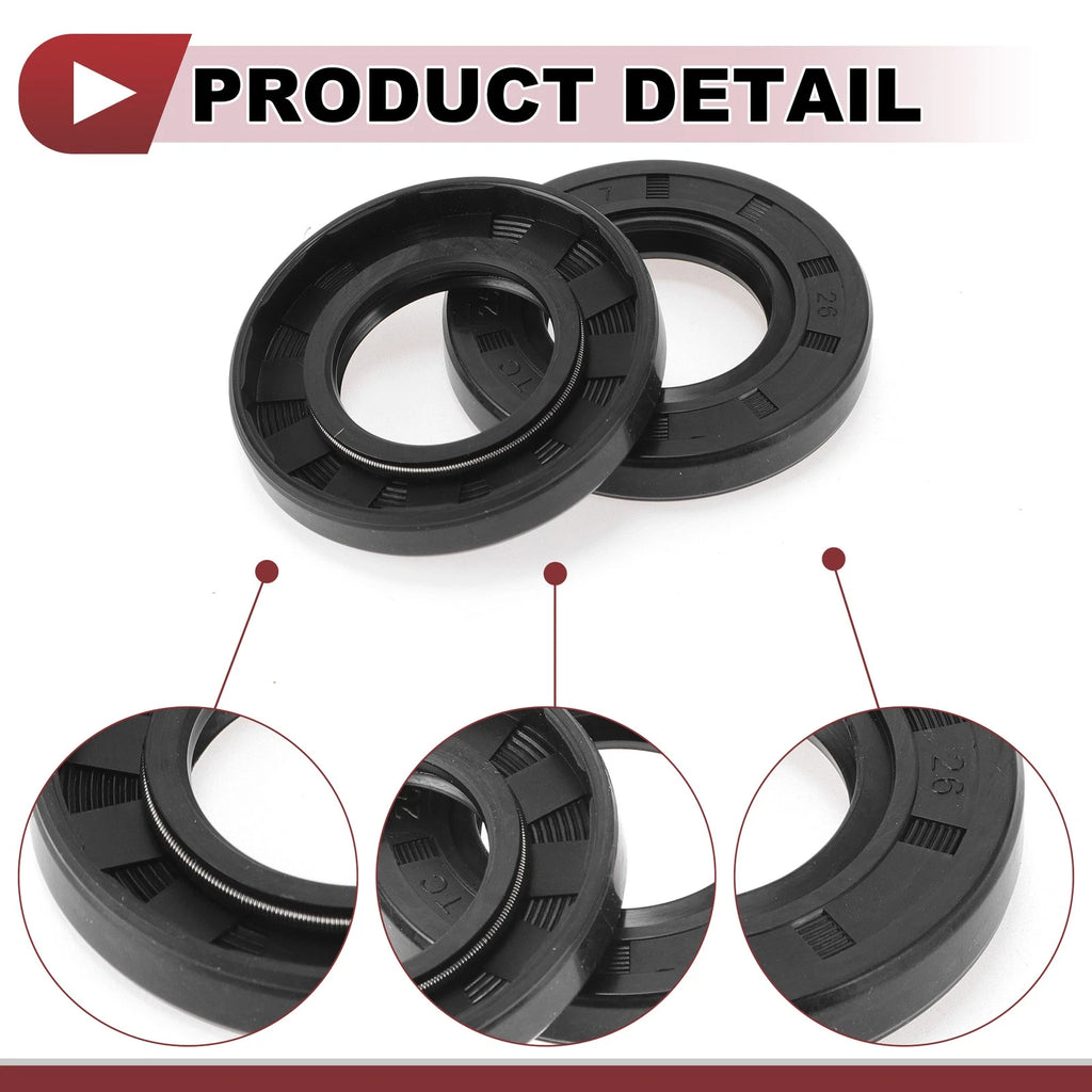 Set of 5 Rotary Shaft Oil Seals 25x47x7mm Nitrile Rubber for Various Models