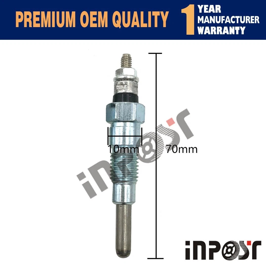 2pcs Glow Plug for Kubota Z500 ZB500 (10MM)
