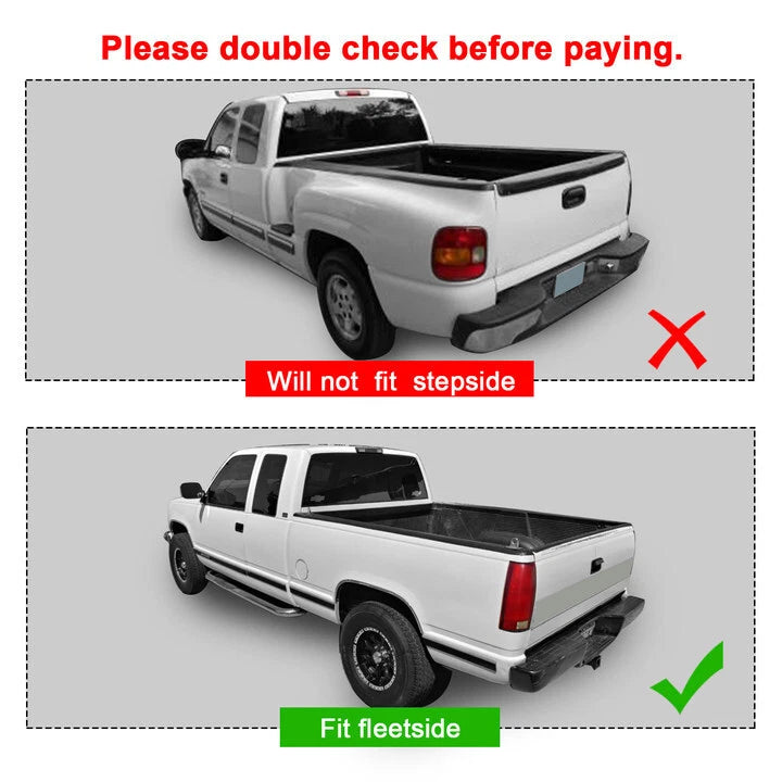 Rear Bumper Roll Pan with LED License for Chevy Silverado GMC Sierra (1999–2007)