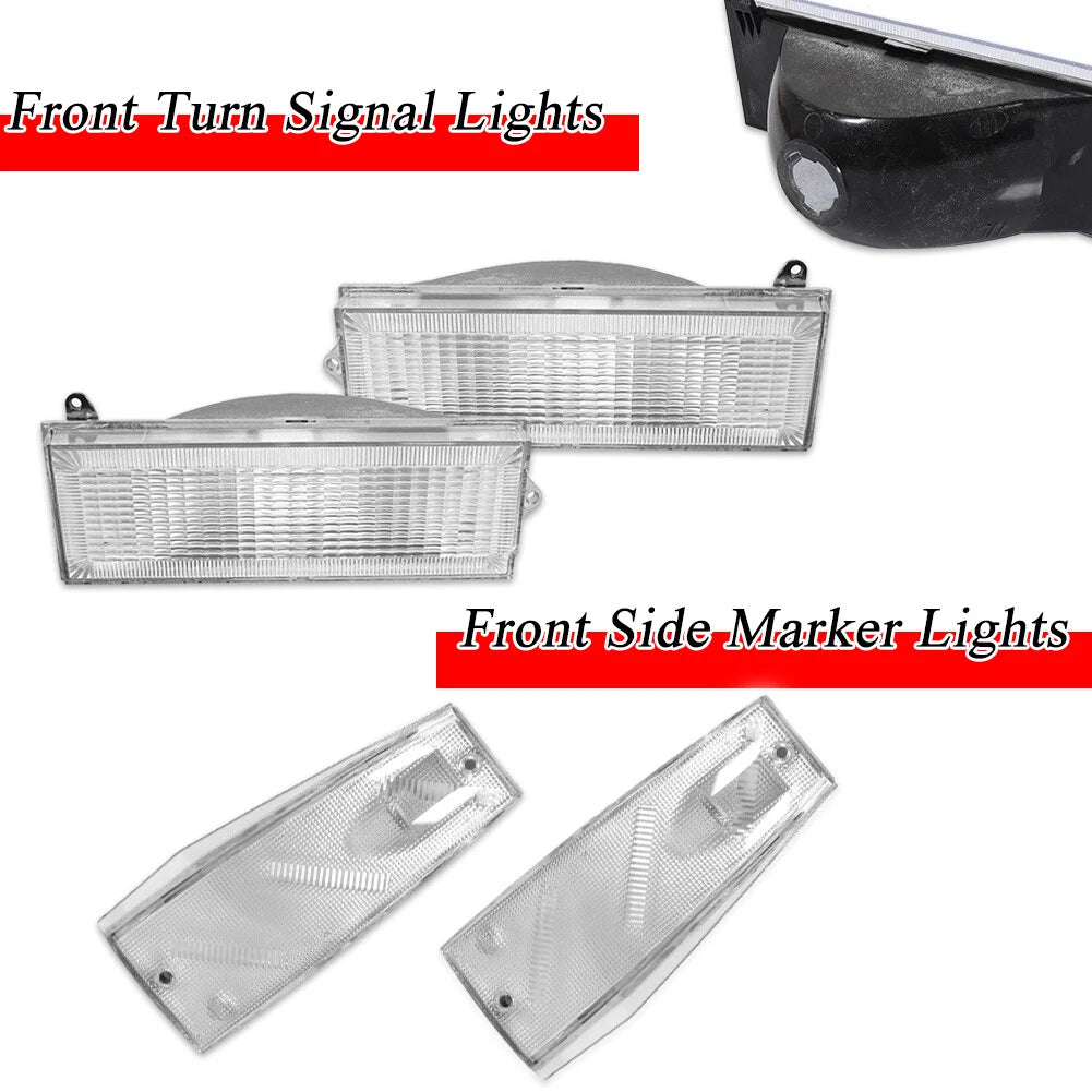 Clear Corner Signal Lights & Side Markers for Jeep Cherokee Wagoneer