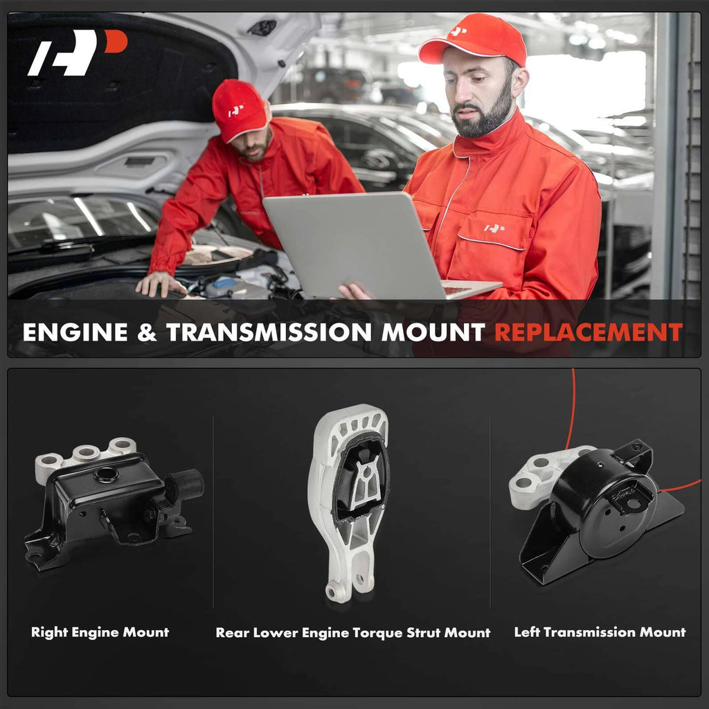 3X Engine Motor & Transmission Mounts for Chevy Sonic (2014-2019)
