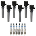 Set of 6 Ignition Coils & Spark Plugs for Ford Escape (2001–2007)