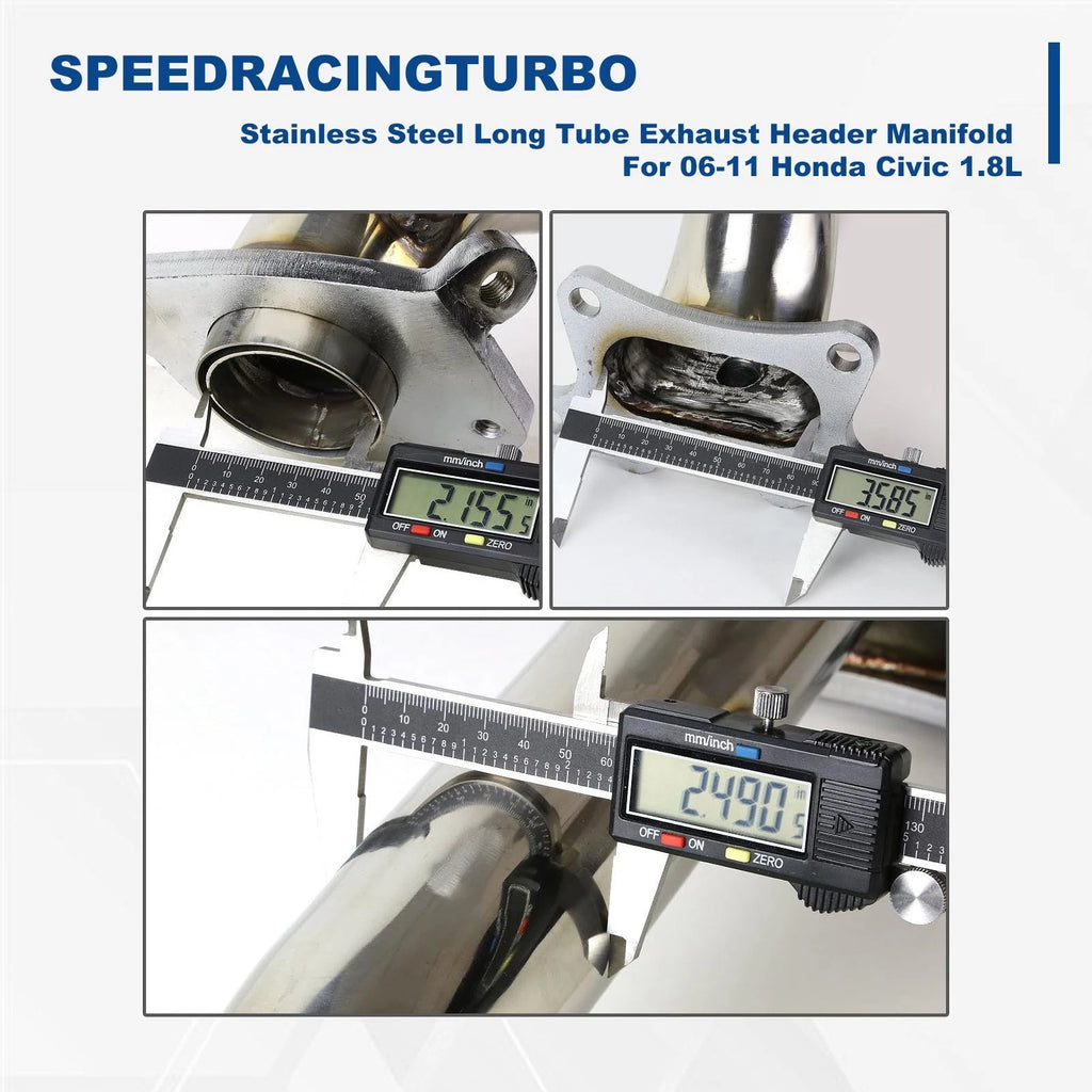 Stainless Steel Long Tube Exhaust Header for Honda Civic 2006–2011 1.8L