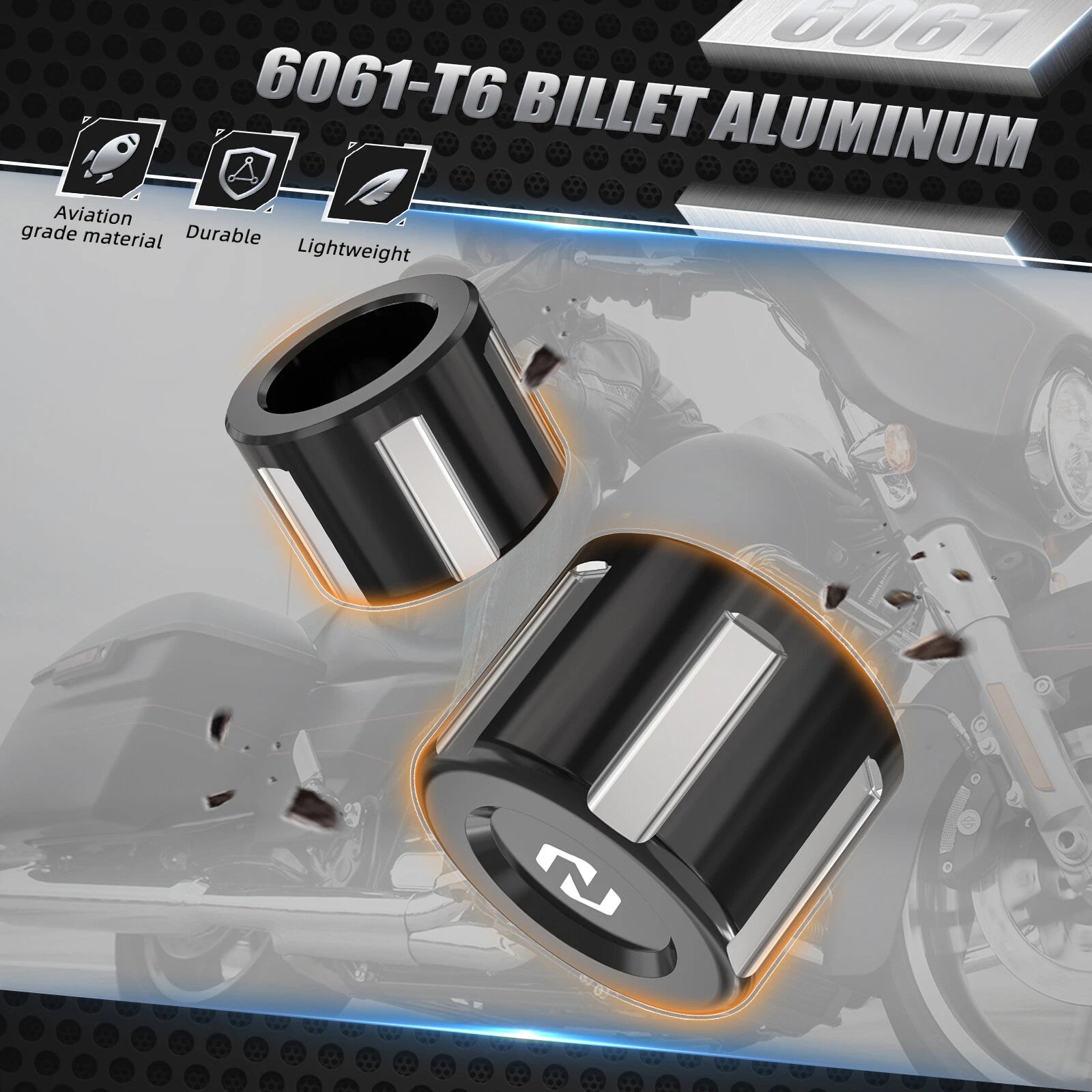 Front Axle Nut Covers for Harley V-Rod (VRSCA, VRSCAW, VRSCB, VRSCX)