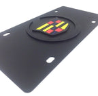 Cadillac Vanity License Plate Black With Hood Emblem Crest for CTS (2014–2019)