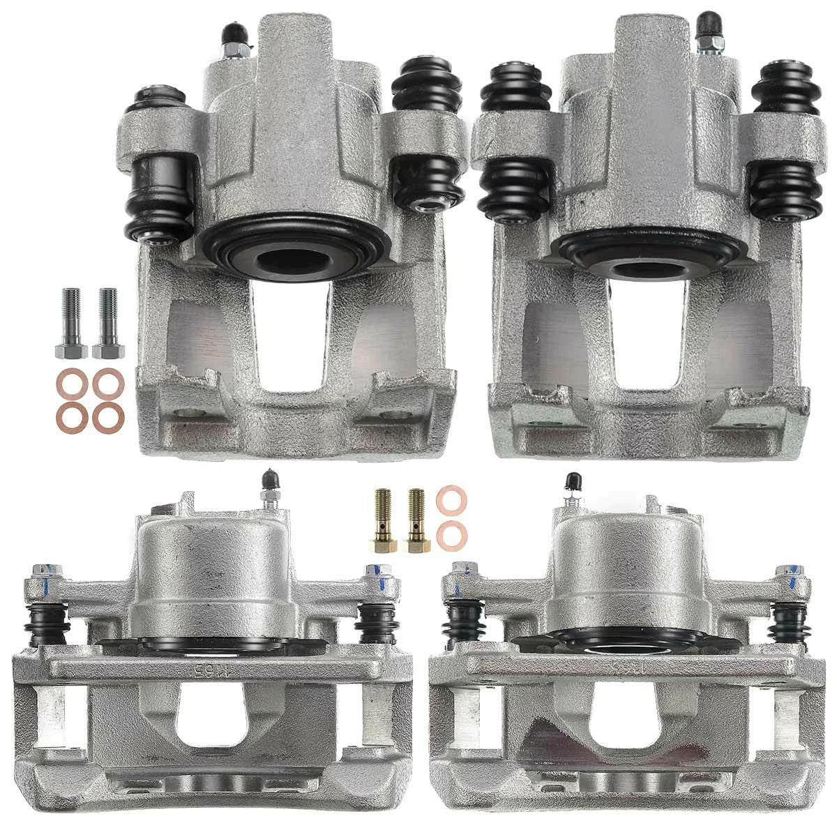 Set of 4 Brake Calipers for Jeep Liberty (2003–2007)