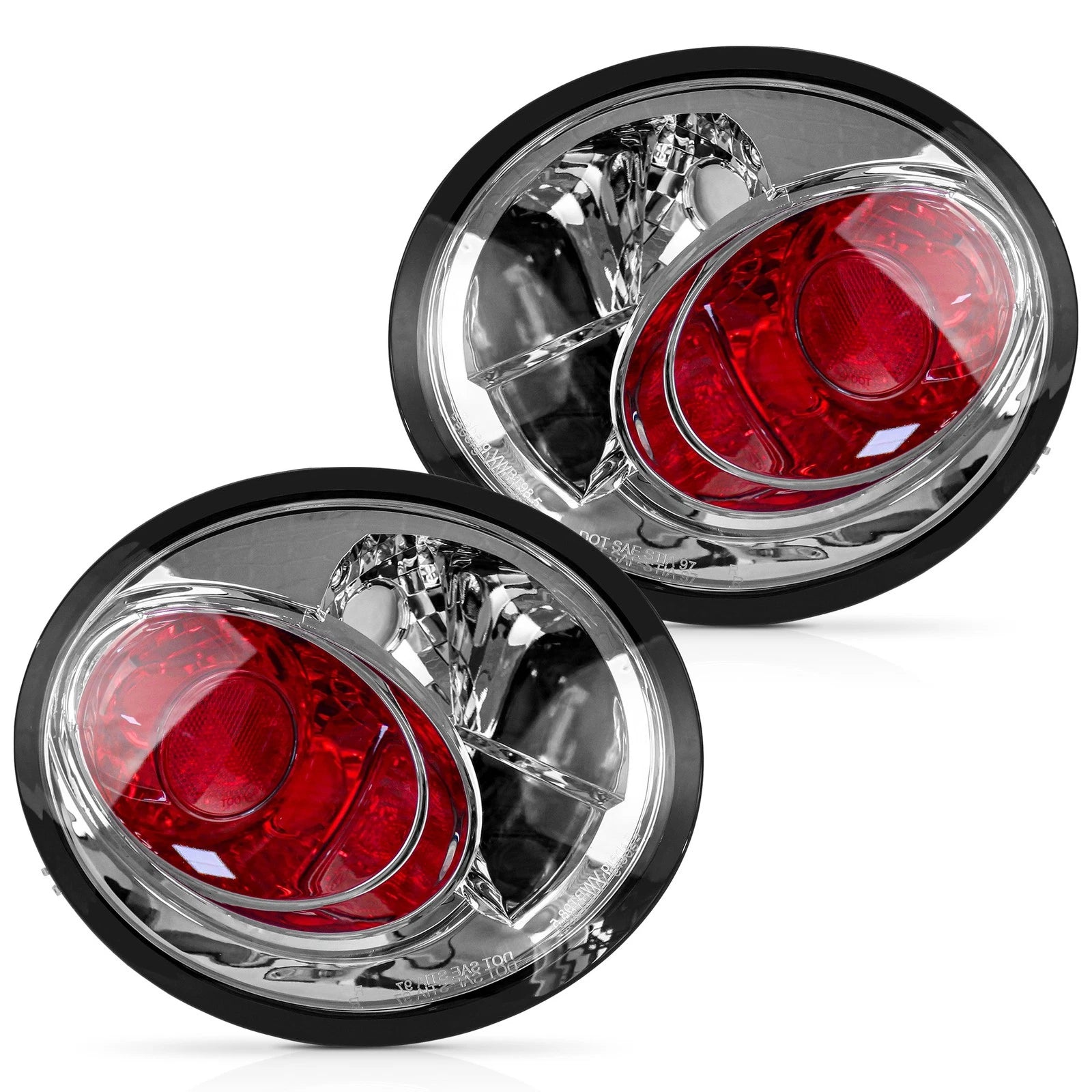 Tail Lights Brake Lamps Set of 2 for Volkswagen Beetle (1998–2005)