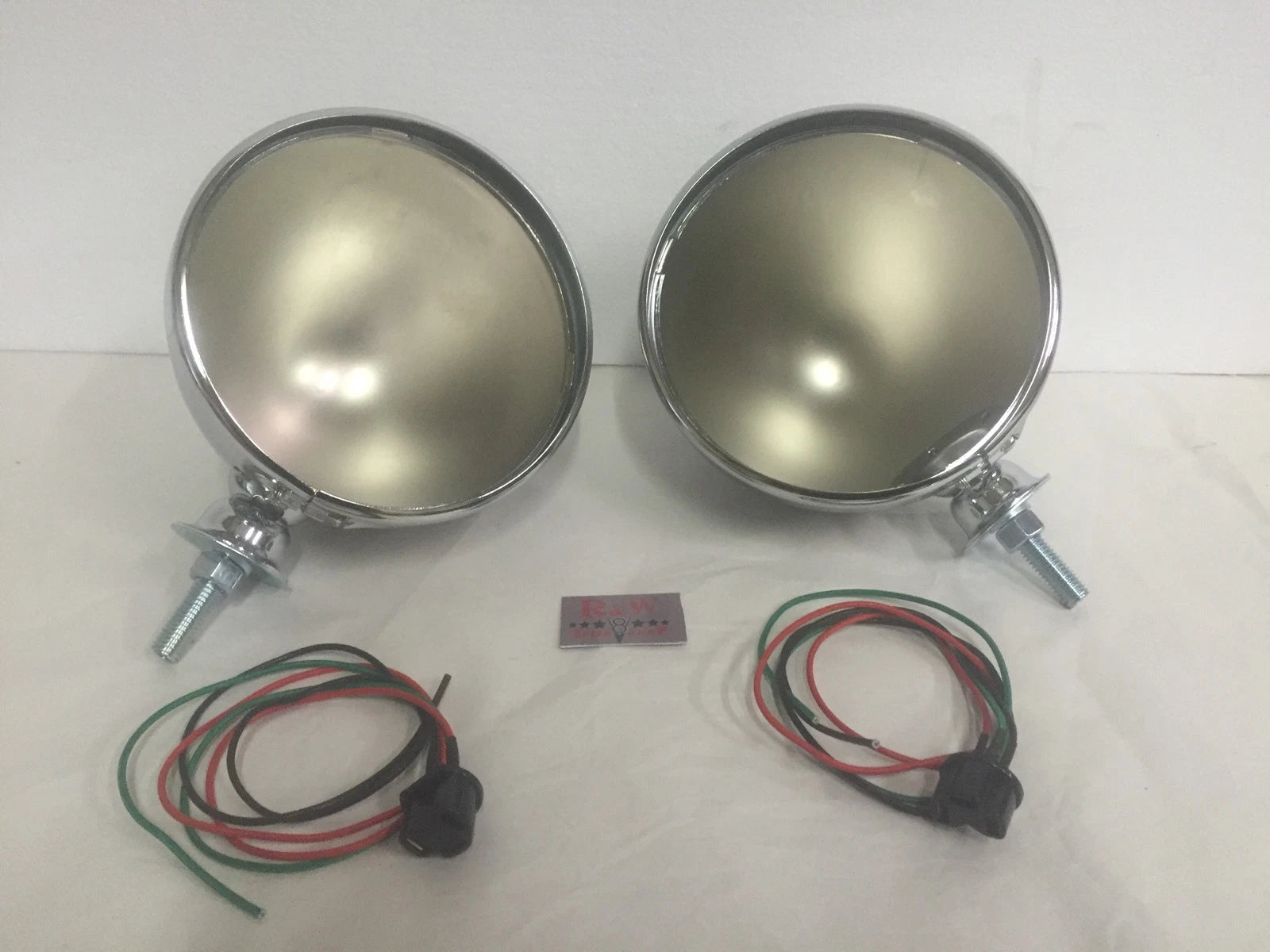 Headlight Buckets Assembly Wired Chrome for Hot Rods (72017112700 1960–1965)
