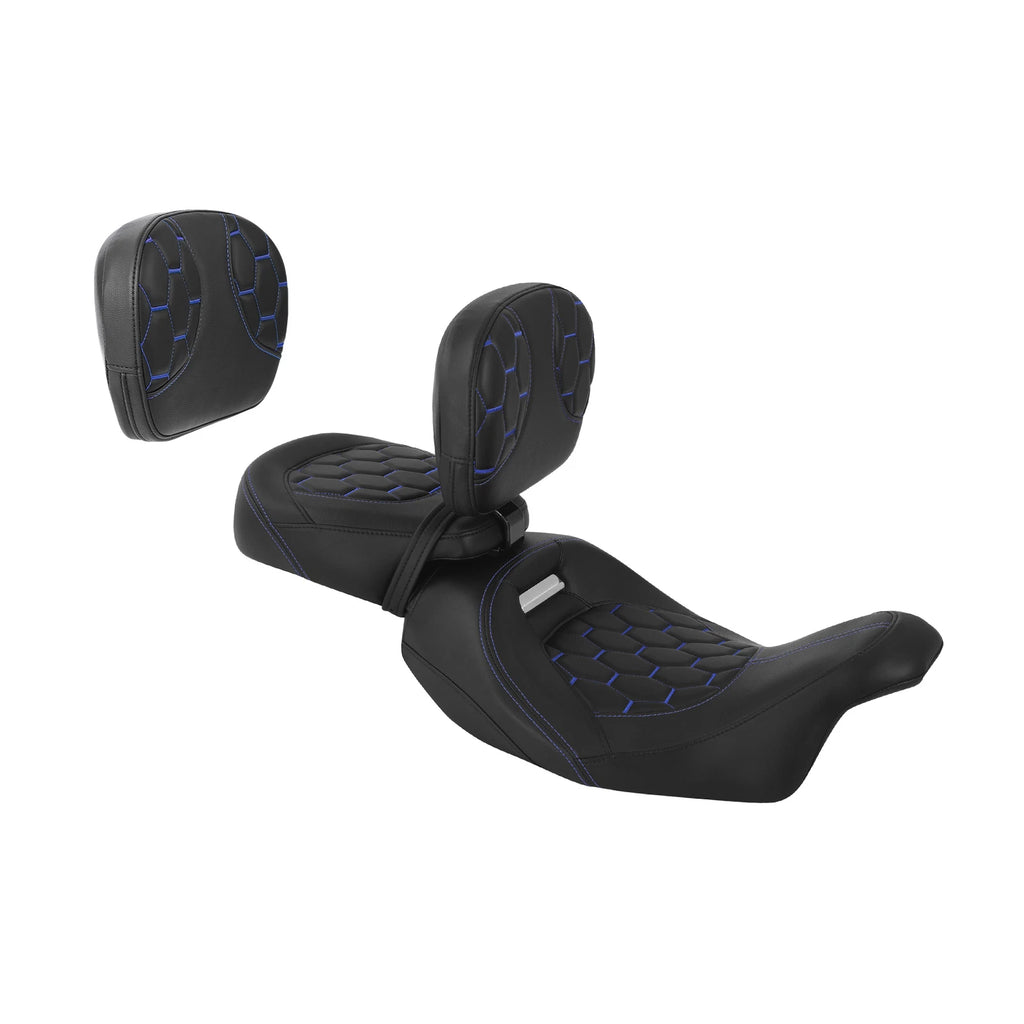 Driver & Passenger Seat Pad Backrest for Harley CVO Road Glide (2009–2023)