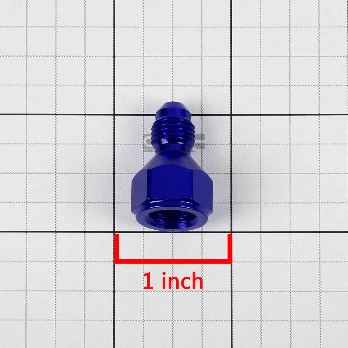 Set of 2 AN4 Female Flare to Male AN3 Blue Aluminum Hose Fitting Adapter
