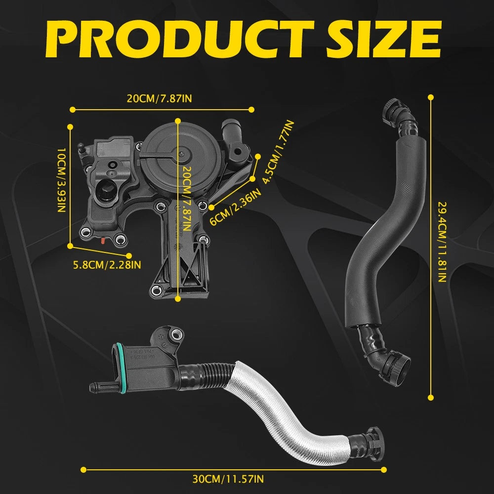 PCV Valve Oil Separator for Audi A3 A4 A5 A6 Q5 TT (2000–2023)
