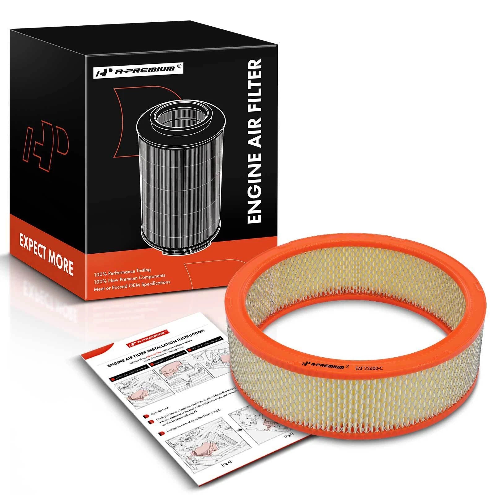 Engine Air Filter for Chevy Malibu, Impala, Tahoe, Camaro, K10, Suburban 