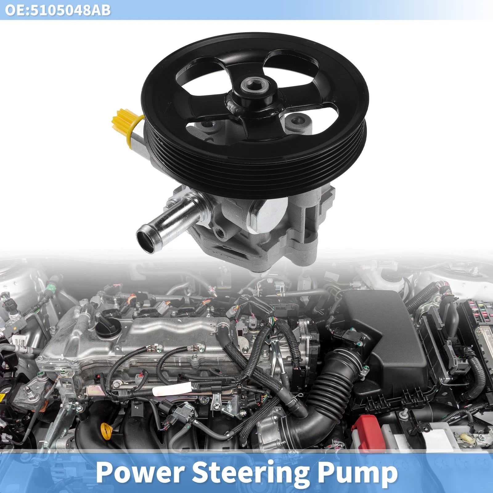 Power Steering Pump No. 5105048AB for Dodge Caliber (2007–2012)
