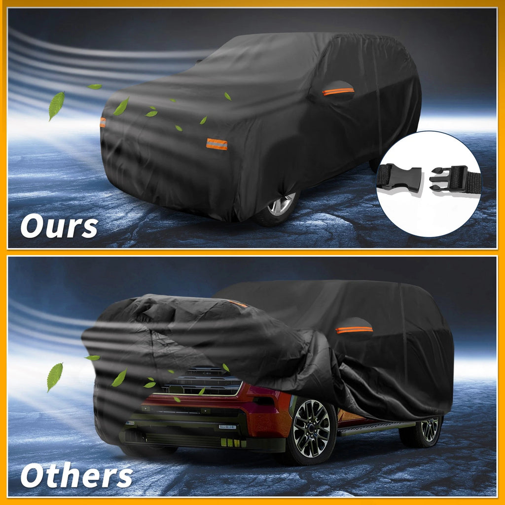 Waterproof All Weather Car Cover for Toyota Sequoia (2001–2023) 190T-PU Zipper