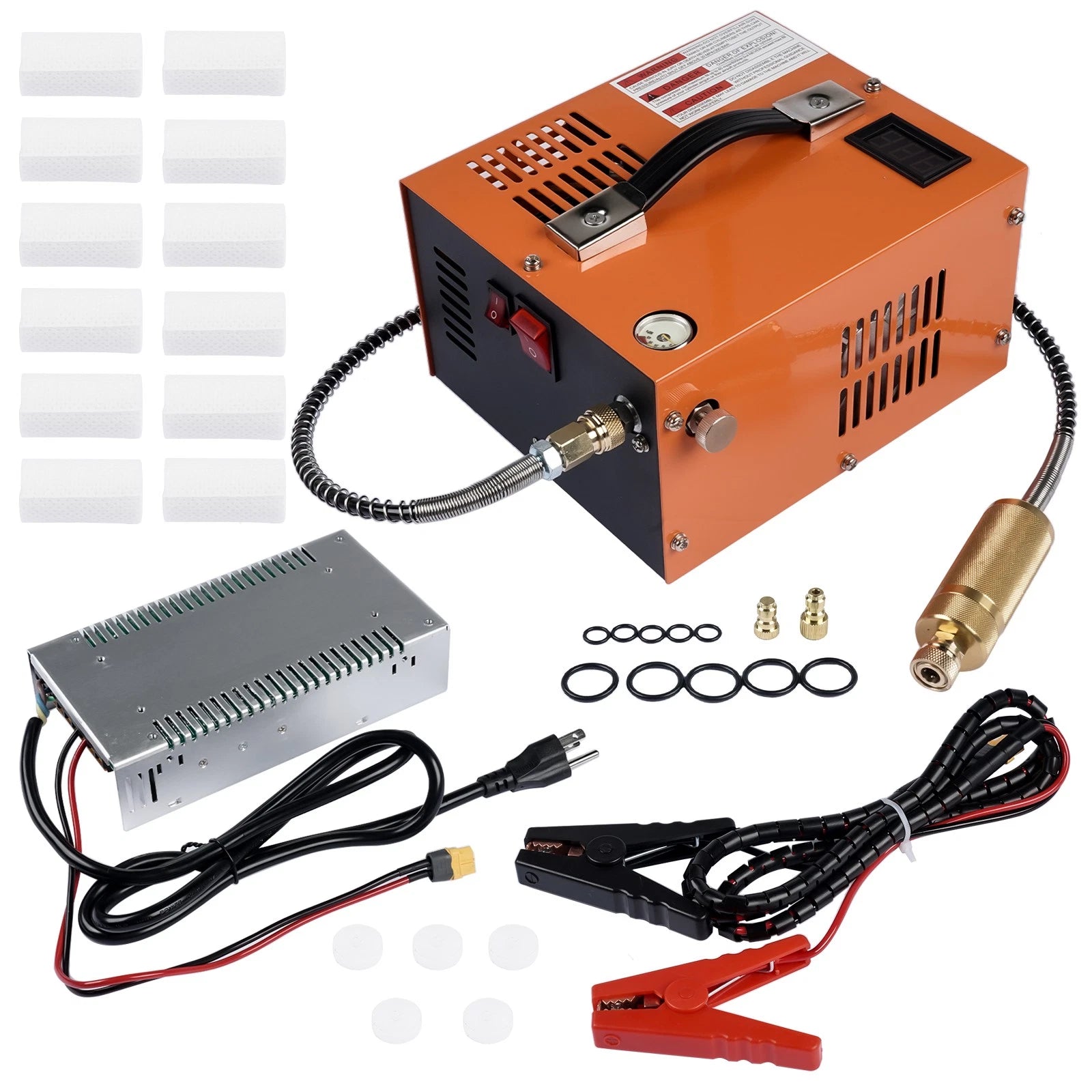Air Compressor for 12V DC or 110V AC (4500 PSI, 30 MPA)