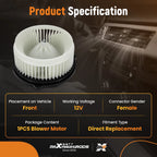 Heater Blower Motor with Fan Cage for Honda Accord LX EX-L Sedan (2003–2007)