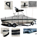 20ft V-Hull Fishing Tournament Boat Storage Cover with Ski Wakeboard Tower