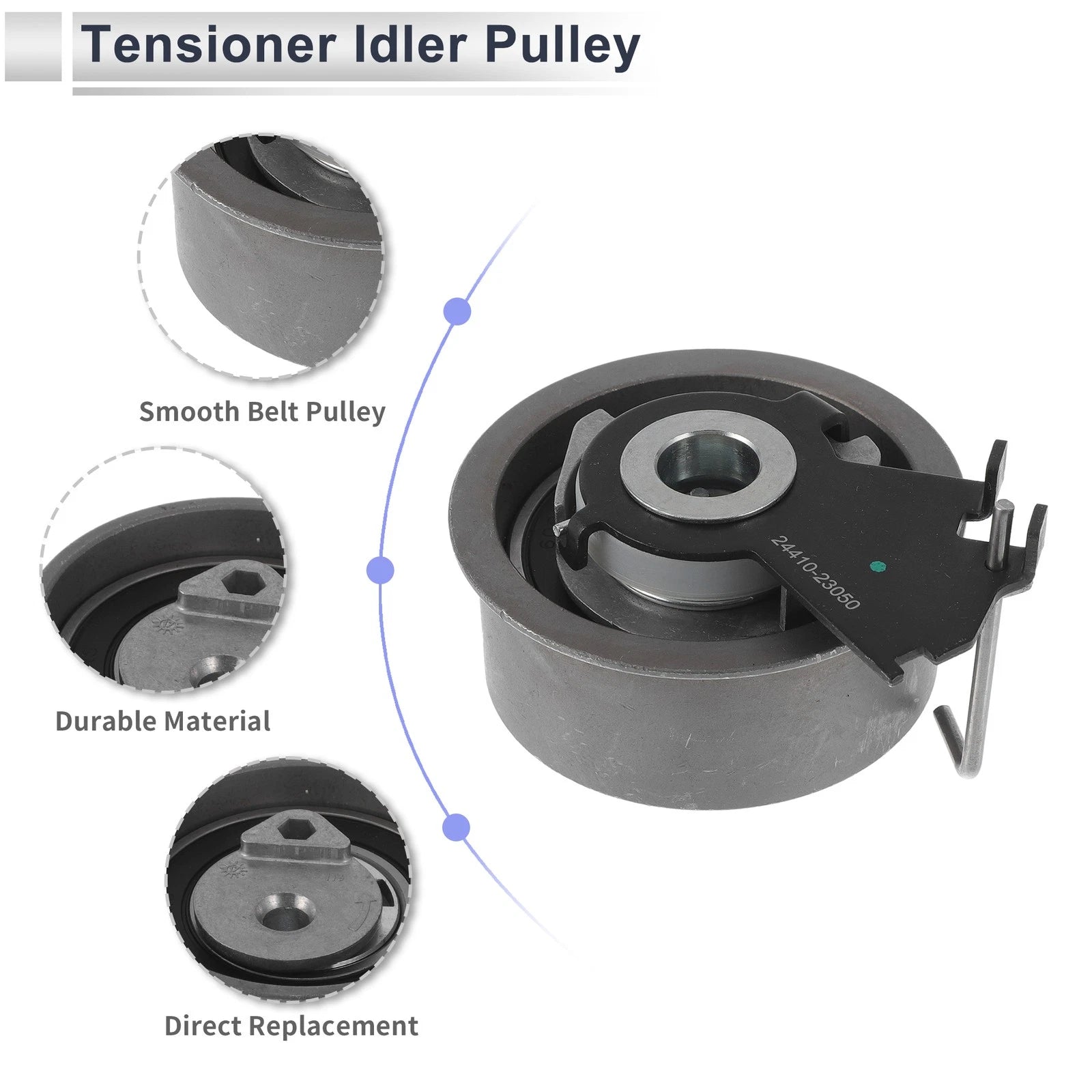 Drive Belt Idler Pulley for Hyundai Tucson (2005–2009) No. 2441023050