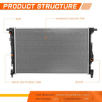 Aluminum Core Cooling Radiator for Jeep Cherokee 2019–2023 DPI-13847