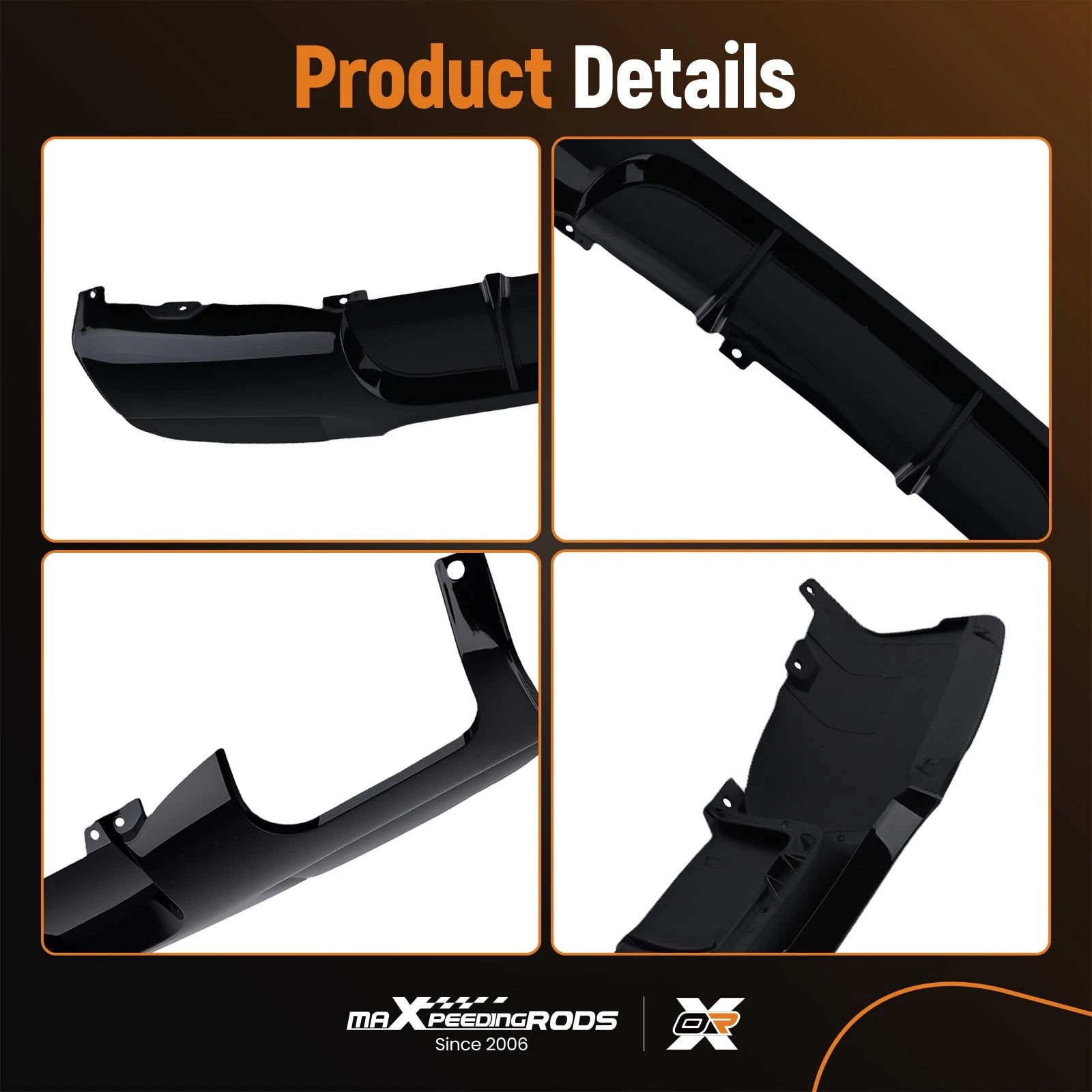 Gloss Sport Bumper Lip for BMW E90 E91 M Sport (2005–2013) Black PP