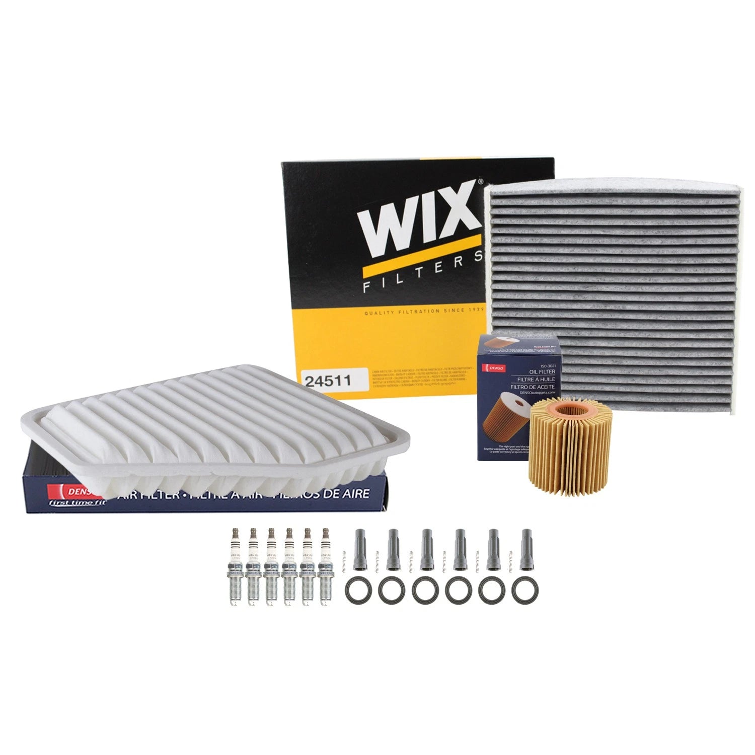 Tune Up Kit with NGK 6 Spark Plugs & Boots for Toyota Avalon Camry RAV4 Venza