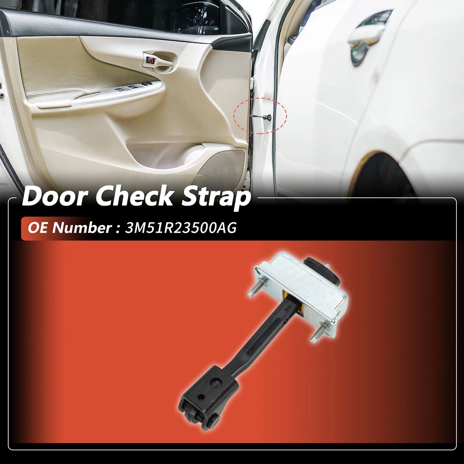 Door Check Strap for Ford Focus (2005–2013) No.3M51R23500AG