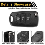 3 Button Key Fob Shell Case for Kia Rio (2013) - Black