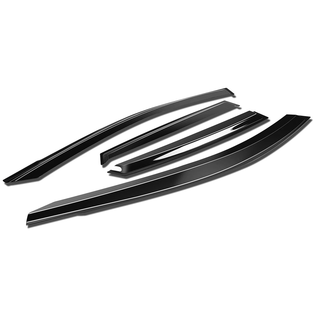 Set of 4 Window Visors for Hyundai Kona (2018–2024) - Black Rain Deflector