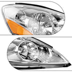 Set of 2 Headlight Assemblies Chrome Housing for Toyota Sienna (2006-2010)