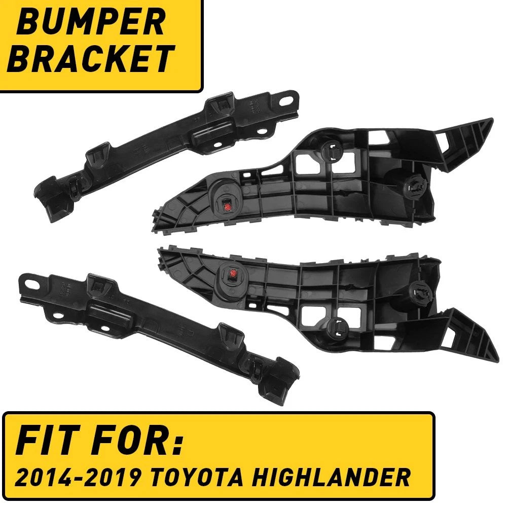 Set of 4 Bumper Brackets for Highlander (2014–2019) Front Retainer Support