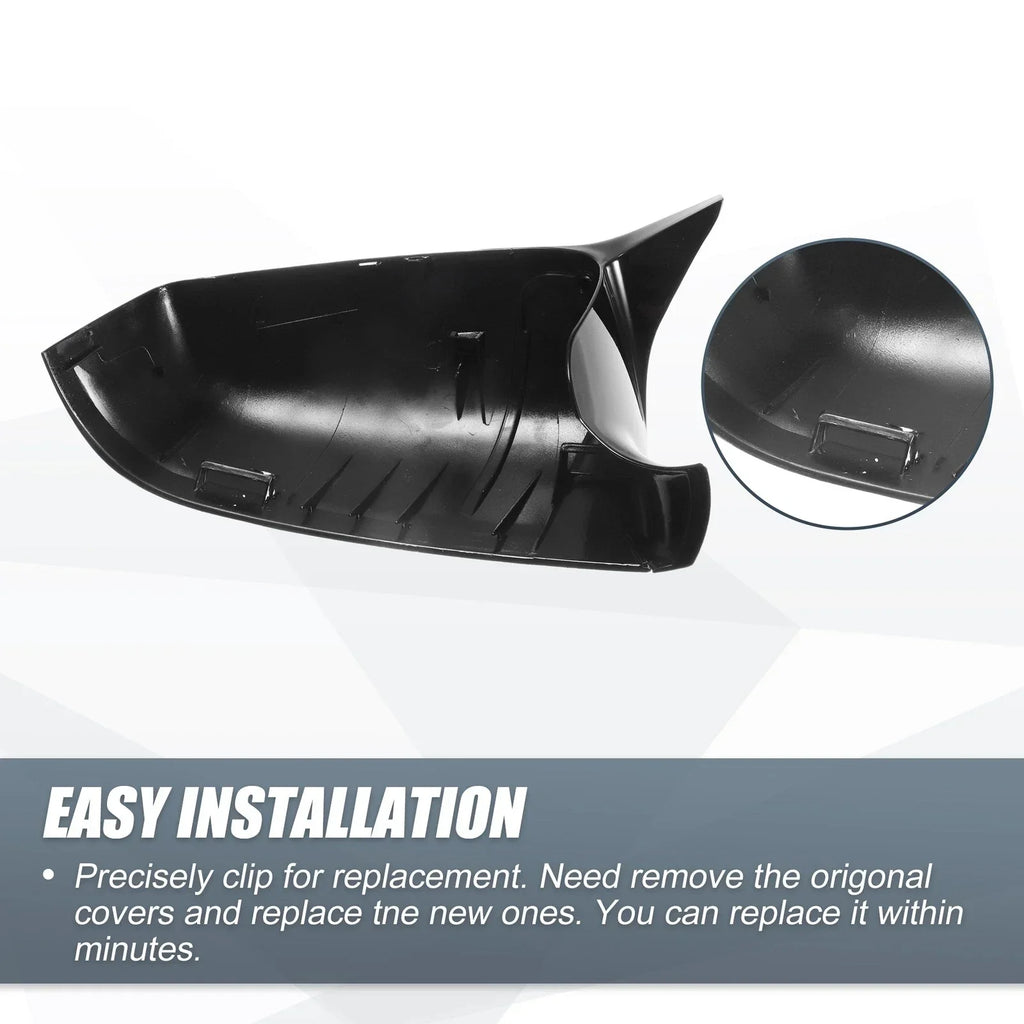 Door Rearview Mirror Cover Cap Gloss Black for BMW 525i 528i 530i 535i 550i