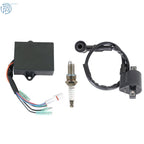 CDI Ignition Coil & Spark Plug for Yamaha Badger 80, Grizzly 80, Raptor 80 (1999–2006)