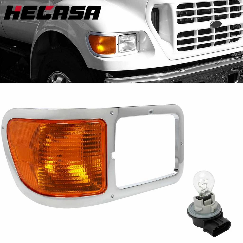 Passenger Side Headlight Bezel for Ford F650 F750 (2000–2015) W/Bulb