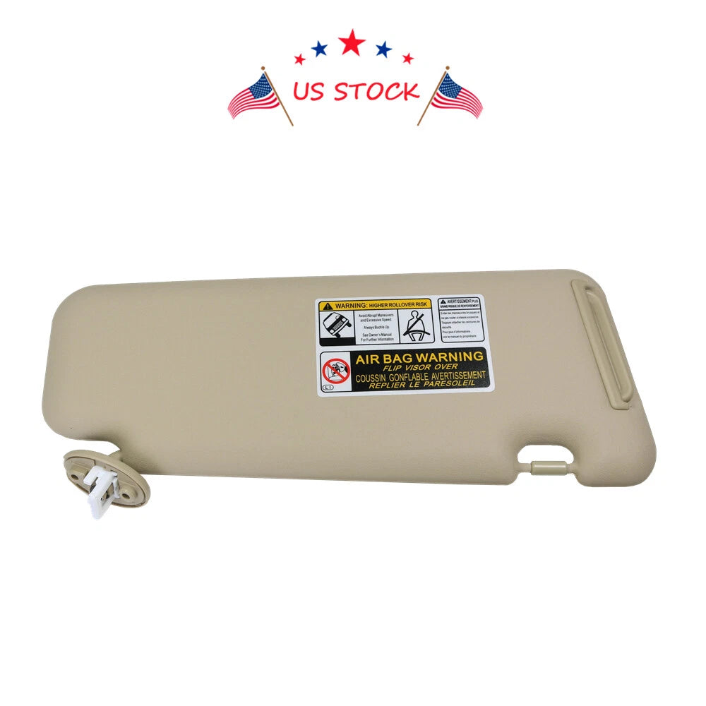 Driver Left Side Sun Visor for Toyota Highlander (2008-2013) with Vanity Light