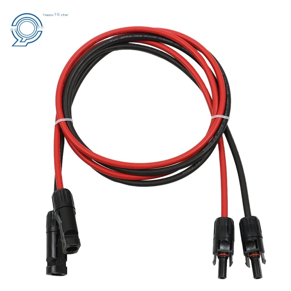 1 Pair 10 AWG Solar Panel Extension Cable Wire Connector for Universal