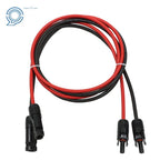 1 Pair 10 AWG Solar Panel Extension Cable Wire Connector for Universal