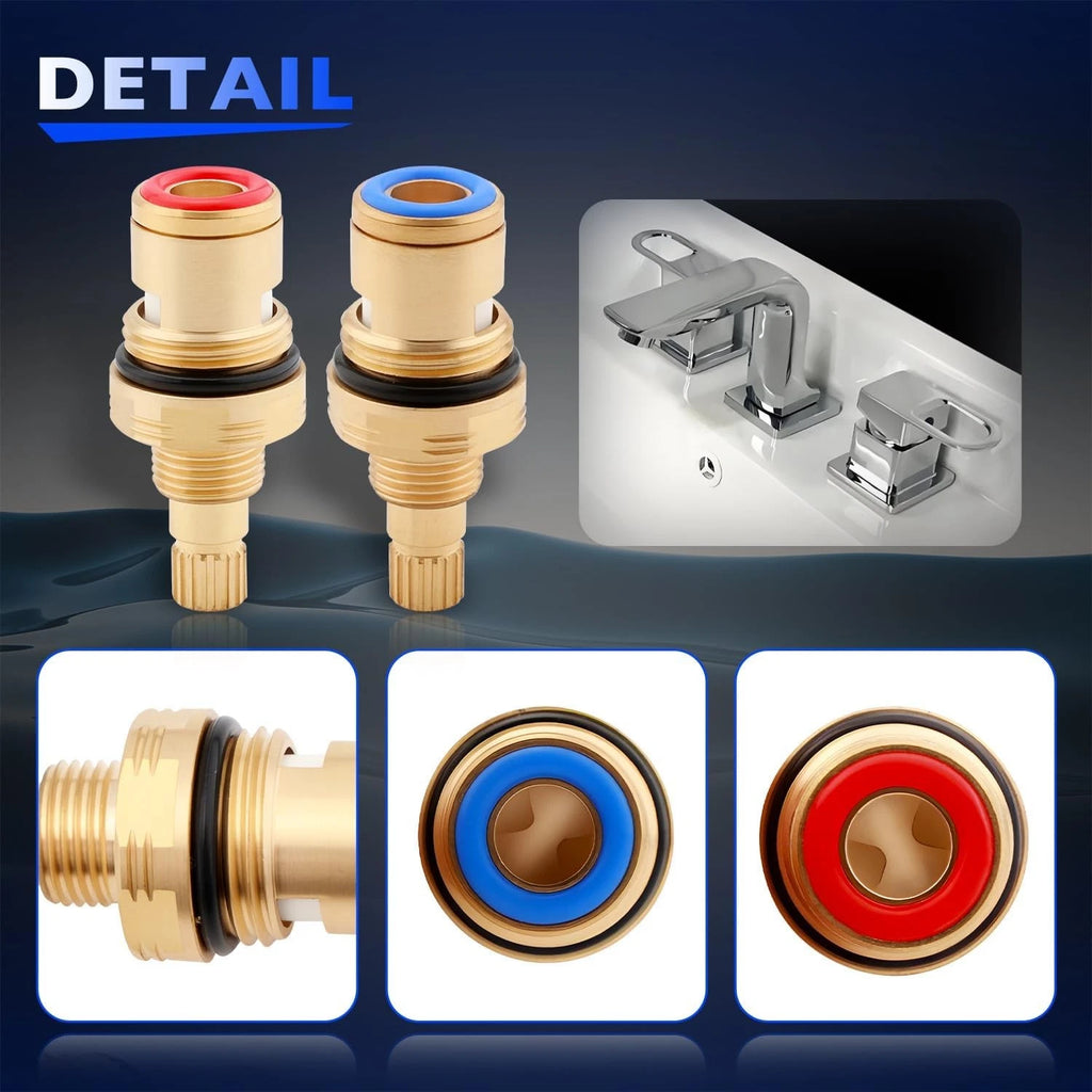 Brass Ceramic Valve Cartridge Set for CC Basin Faucet (Cold Hot)