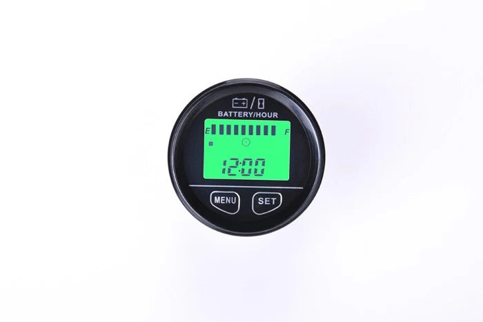 LCD Battery Level Hour Meter Gauge for Golf Cart Fork Lift Boat (12V-48V)