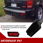 Set of Smoked Lens LED Bumper Brake Tail Lights for Jeep Grand Cherokee (2005–2010)