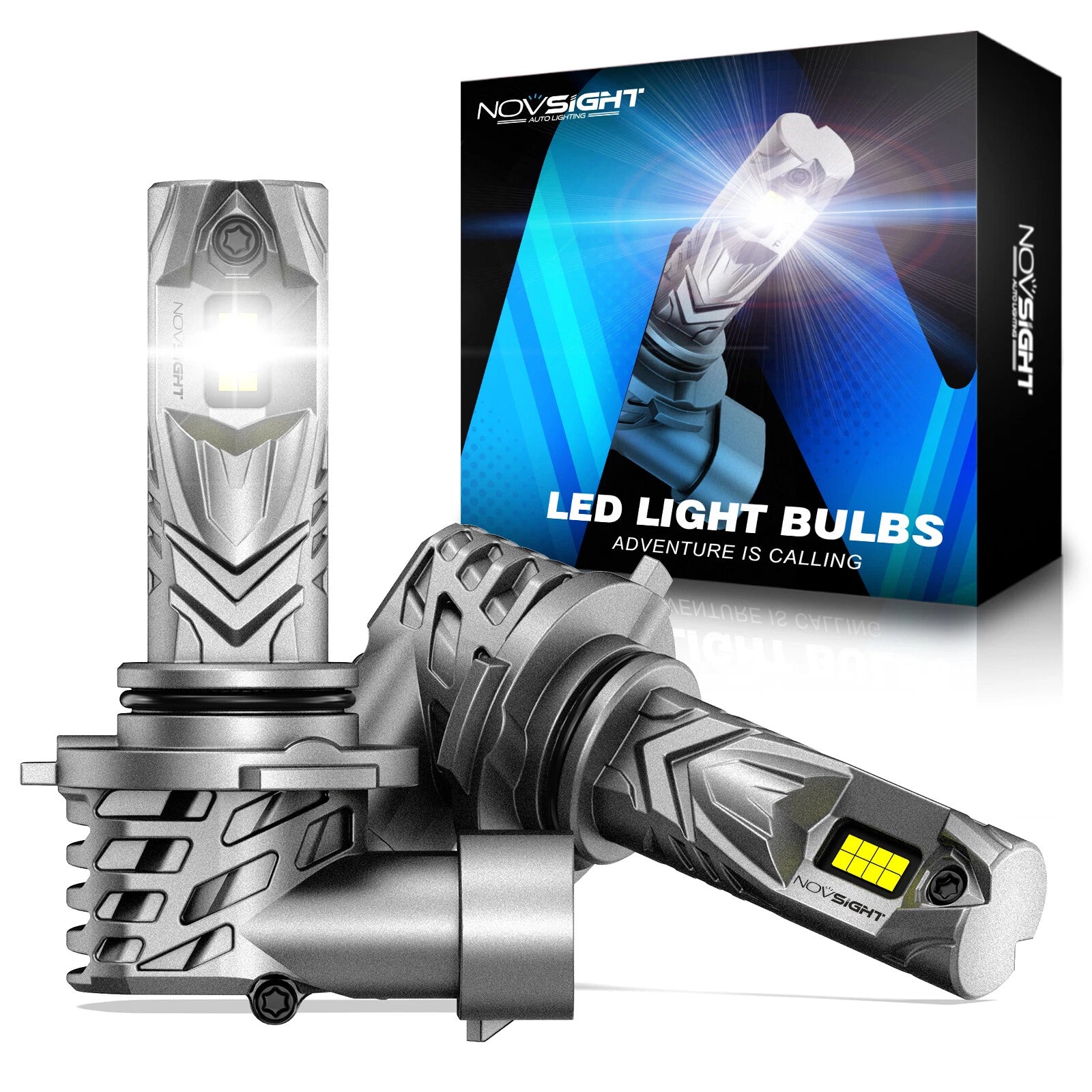 2X NOVSIGHT 9005 HB3 LED Headlight Bulbs Kit 20000LM Hi/Low Beam for Vehicles