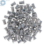 100 Pack of Aluminum Flange Nutserts for Universal Applications